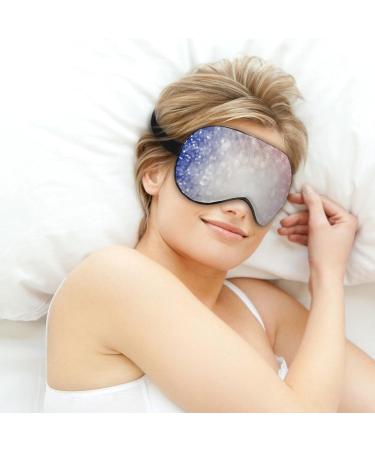 Red Blue Glitter Print Sleeping Mask | 4th of July Adjustable Eye Cover for Men Women & Kids | Light-Blocking Sleepmask - Buy Online on GoSupps.com
