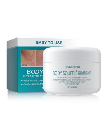 COSMOO Be Gone Body Souffle Ultra Hydrating Crepe Skin Firming Cream for Neck Arms & Legs 3 Ounce - Buy Online on GoSupps.com