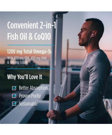 Nordic Naturals ProOmega CoQ10 - 120 Soft Gels | 650 mg EPA 450 mg DHA & 100 mg CoQ10 | Premium Fish Oil Supplement - Worldwide Shipping - Buy Online on GoSupps.com