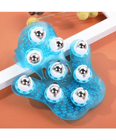 Roysmart Palm Shaped Massage Glove - 9 Roller Ball Stress Relief Massager for Body (Blue) - Buy Internationally - Buy Online on GoSupps.com