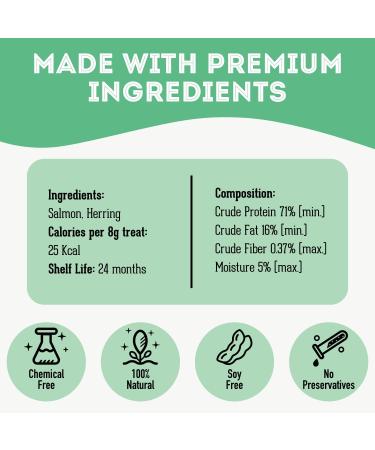 The Granville Island Pet Treatery|Dehydrated Protein Wild Salmon & Herring Treat for Dogs & Cats Slowly Dehydrated Raw Single Ingredient to Maintain Nurtients Vitamins and Healthy Oils 80g Salmon & Herring 80 g (Pack of 1) - Buy Online on GoSupps.com
