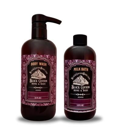 Black Canyon Sandalwood & Teak Scented Body Wash & Milk Bath Set
