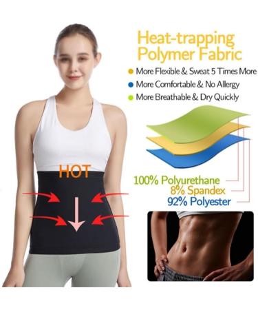 HKDYWTNB Back Brace Lumbar Support Cincher Corset Sweat Belt Tummy Control Sauna Workout Weight Loss Girdle Shaper Waist Belt XXX-Large Black - Buy Online on GoSupps.com