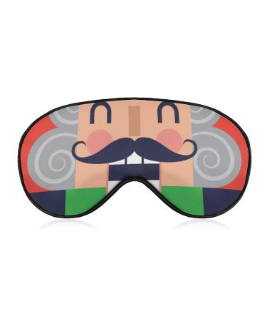 Sleep Mask for Men&Women Christmas Nutcracker Funny Soft Eye Mask for Sleeping with Adjustable Strap Xmas Cartoon Soldier Comfortable Blindfold Eyeshade for Night Sleep