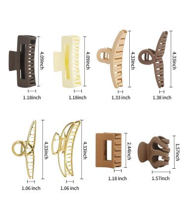 10Pcs Non-Slip Matte Hair Claw Clips for Thick Thin Hair - Strong & Cute Clips for Women and Girls - Buy Online on GoSupps.com