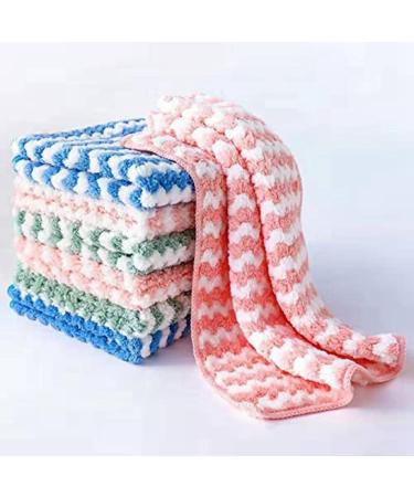 Crcyphne 20Pcs Microfibre Cleaning Rag Super Absorbent Coral Fleece Cloth Scouring Towel Pad Microfibre Cleaning Cloth - Buy Online on GoSupps.com
