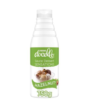NESTLE DOCELLO Sensations Hazelnut Dessert Sauce (Hazelnut) - High Hazelnut Content (12%) - Pastry Aids, Topping, Topping, De