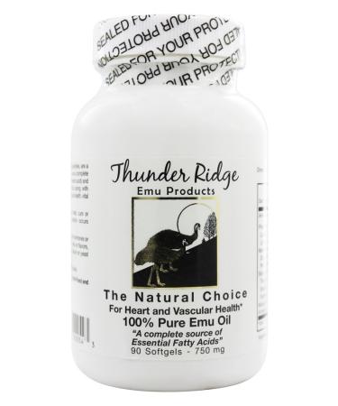 Thunder Ridge Emu Products Emu Oil Gel Caps 90 Gcap 90 Count (Pack of 1)