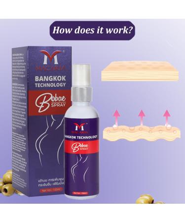 MACARIA Bobae Breast Growth Spray - Safe & Gentle Enlargement Formula for Moms Naturally Tighten & Shape Breasts Improve Saggy Breasts 3.38 Fl Oz - Buy Online on GoSupps.com