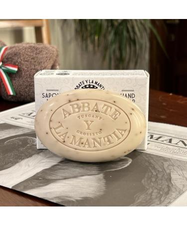  ABBATE Y LA MANTIA Milk Soap with Coffee Beans - Exfoliating and Deeply Moisturizing - With Donkey Milk and Saffron - 175g - Made in Italy - Buy Online on GoSupps.com