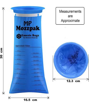 100 Pack Disposable Vomit Bags, 1000ml Leak Resistant Emesis Bags for Travel, Motion Sickness, Car & Aircraft - Medical Grade Portable Barf Bags - 100 Count - Buy Online on GoSupps.com