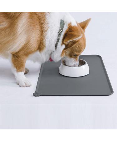 Buy AUDWUD Silicone Waterproof Pet Feeding Mat - Anti-Slip Dog & Cat Bowl Mat 61x41 cm Gray | International Shipping - Buy Online on GoSupps.com