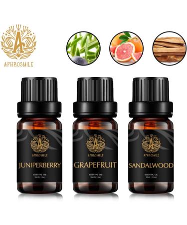 Aromatherapy Grapefruit Essential Oil Set for Diffuser 3X10ml 100% Pure Juniper Berry Essential Oil Kit for Humidifier-Grapefruit Juniper Berry Sandalwood Oil Set Aromatherapy Sandalwood Oil Kit - Buy Online on GoSupps.com