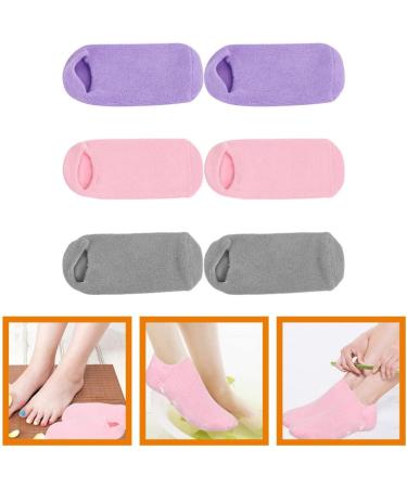 Healvian 3 Pairs Aloe Socks Moisturizing Spa Socks Infused Socks Gel Sleeping Fuzzy Socks Dry Feet Socks Lotion Socks for Women Men Repairing Softening Dry Cracked Feet Skins - Buy Online on GoSupps.com
