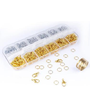 Anzlah 1200 pcs Gold & Silver Jump Rings & Lobster Clasps Fixing Kit with Pliers & Tweezers - O Rings for Jewelry Making - Buy Online on GoSupps.com