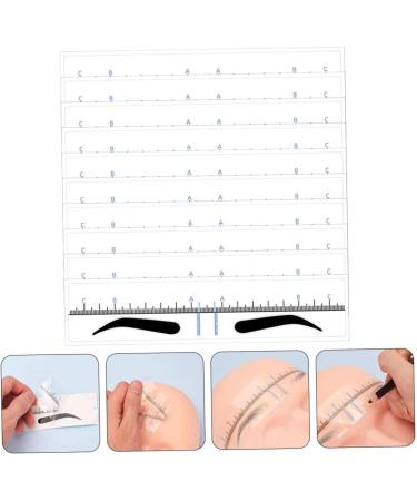 Outanaya 50pcs Eyebrow Positioning Ruler Eyebrow Ruler Sticker Brow Stencil Brow Template Tearable Pvc Suite 18.00X3.80X0.10CM Blue - Buy Online on GoSupps.com