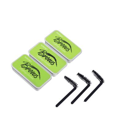 Beavorty 3 Sets natural mascara brow styling soap gelt eyebrow kit the brow glue makeup eyebrow soap