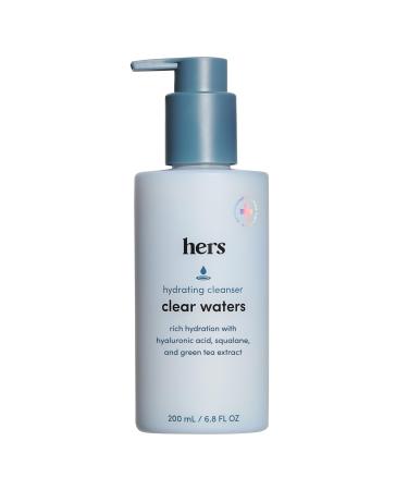hers Clear Waters Facial Cleanser - Hyaluronic Acid, Squalane, & Green Tea Extract - Hydrating Face Wash for All Skin Types - pH Balanced & Paraben-Free - 6.8 Fl Oz 6.8 Fl Oz (Pack of 1)
