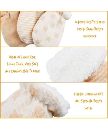 Heqishun 3 Pairs Baby Mittens - Winter Anti Scratch Gloves for Newborn (0-6 Months) - Buy Online on GoSupps.com