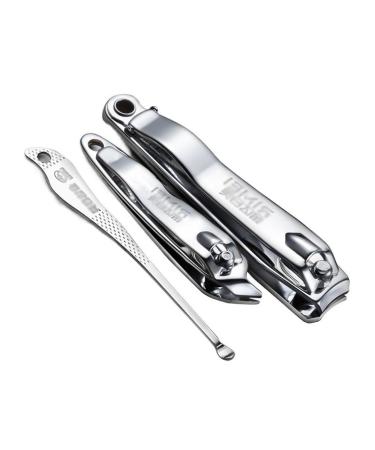 Nail Clippers Set Nail Clipper Set 3/4 Pieces Portable Toenail and Nail Clipper Manicure Kit with Storage Bag Stainless Steel Manicure Kit (Color : A)