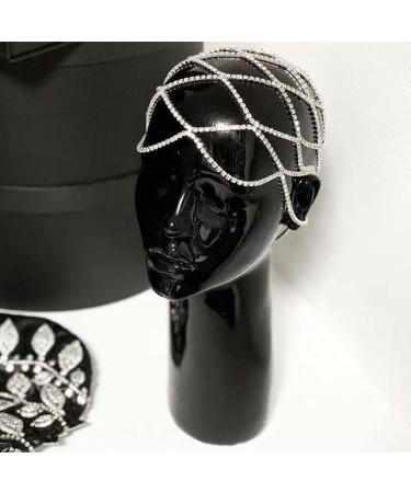 YO-HAPPY Hollow Rhinestone Mesh Headwear | Luxury Crystal Wedding Head Chain & Hair Accessories for Women - Buy Online on GoSupps.com