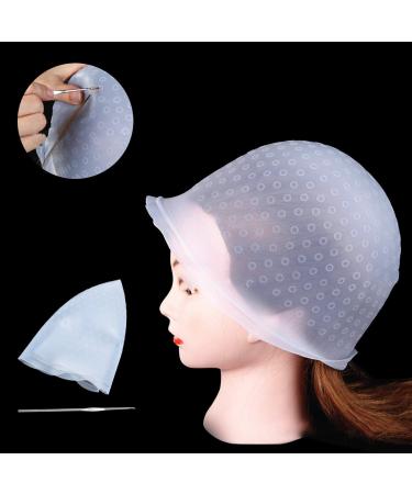 Silicone Highlight Cap - Reusable White Hair Coloring Cap with Needle & Holes for Salon Use | International Shipping - Buy Online on GoSupps.com