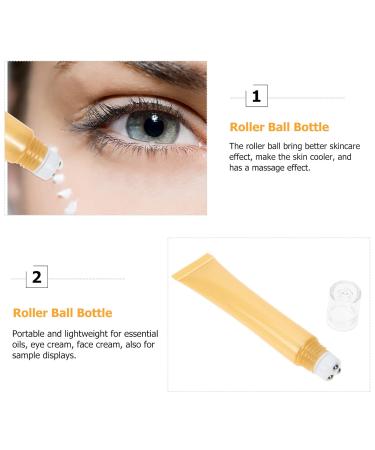 Buy Lwalzen 2-Piece 20g Silicone Travel Bottles - Squeezable Cosmetic Eye Cream Pipettes | Portable Yellow Toiletries for Travel | HRE 12.1x1.8cm - Buy Online on GoSupps.com