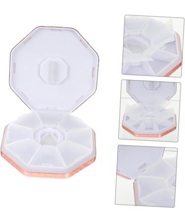 Healeved Pink Aluminum Alloy 7-Day Pill Organizer & Mini Cutter | Compact Medicine Box for Travel - 8.7x8.7cm - Buy Online on GoSupps.com