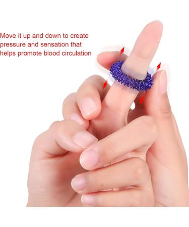 12 Pieces Acupressure Rings - Finger Massage Therapy for Stress Relief & Anxiety Relief | Quiet Stress Reducer for Young Adults - Buy Online on GoSupps.com
