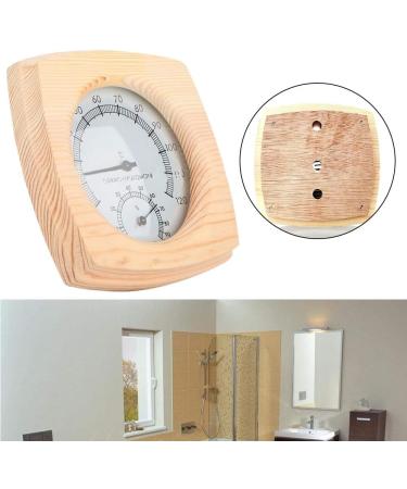 LVYXON Sauna Thermometer & Hygrometer | Wooden Thermo-Hygrometer for Accurate Humidity & Temperature Control (14x14x2.5 cm) - International Shipping Available - Buy Online on GoSupps.com