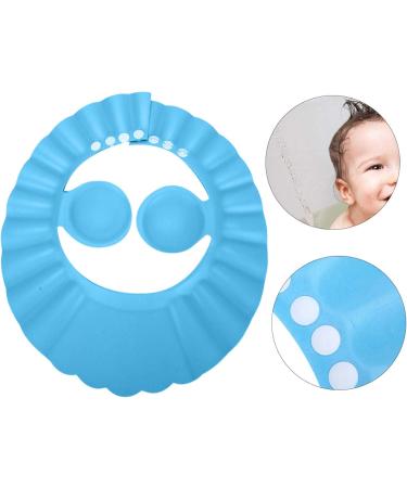 Baby Bathing Hat 6.6in Diameter Kids Shampoo Hat Silicone Ear Shower Hat for Children(Blue) - Buy Online on GoSupps.com