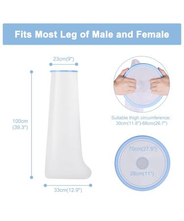 Fasola Waterproof Full Leg Cast Protector for Adults - XL Size, Keep Bandage/Plaster/Cast Dry - Shower Cover for Broken Thigh, Knees, Foot - Reusable & Anti-accumulation Water Ring - Buy Online on GoSupps.com