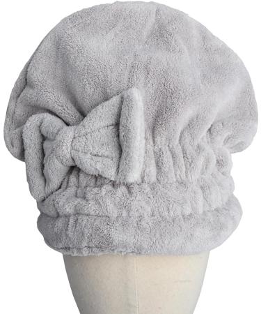 Microfiber Hair Towel Cap for Women - Super Absorbent Quick Dry Turbans for Curly Hair - Anti Frizz Gift (Blue+Grey 2 - Buy Online on GoSupps.com