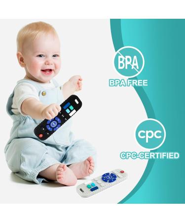 2 Pack PRONY Silicone Remote Control Teething Toys for Baby 3+ Months - Sensory Teether for Toddler Boy and Girl - Buy Online on GoSupps.com