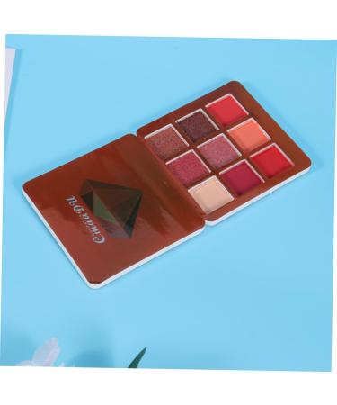 SKISUNO Eyeshadow Powder 9 Eyeshadow Metallic Eye Shadow Palettes Women Eye Shadow Makeup Palette Flash Shimmer Eyeshadow 1 count (Pack of 1) Red - Buy Online on GoSupps.com