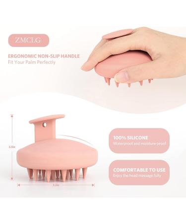 ZMCLG Shampoo Brush for Peeling & Scalp Massage | Silicone Hair Care Brush - Pearl Pink - Buy Online on GoSupps.com