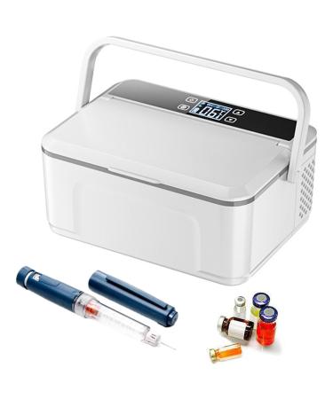 DAZULI Portable Insulin Cooler Insulin Refrigerator Box Medicine Travel Cooler Box Freezer Car Cold Boxes for Diabetes Insulin Keeping Cooling 3batteries