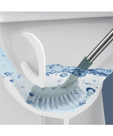 Bathroom Toilet Bowl Brush with Plastic Long Antislip Handle Curved Angled Cleaner Wall Hanging Scrubber Deep Cleaning Tool Household Gadget Deep Cleaning Brush Set Yellow - Buy Online on GoSupps.com