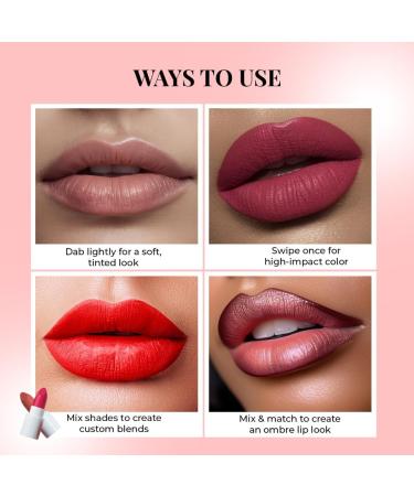 Just Herbs Ayurvedic Creamy Matte Micro Mini Lipstick Kit Lip Hydrating & Moisturizing Lipsticks for Women Suitable All Indian Tones (Pack of 16) - Buy Online on GoSupps.com