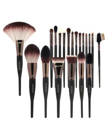 Makeup Brush Set soft animal hair does not hurt face beginner makeup brush tools black 18