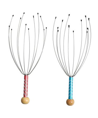 Orfofe scalp massager hand massager head massager head scratch for hair massage hair massage full body massage therapeutic head scratch band octopus 2 pieces of medium as shown