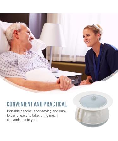 Housoutil 1PC Chamber Pot with Lid - Portable Bedpan Urinal Bottle for Household Use - Light Blue - Buy Online on GoSupps.com