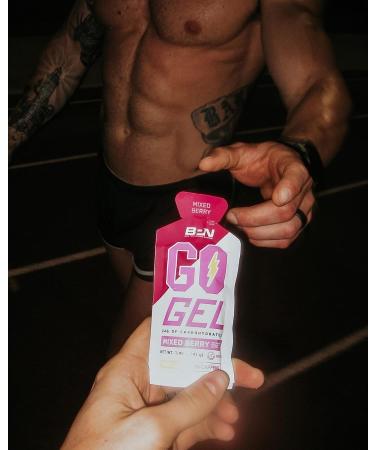 BARE PERFORMANCE NUTRITION BPN Go Gel Endurance Mixed Berry Caffeinated 10 Single-Serving Packs + Non-Caffeinated Variety 15 Pack (Apple Cinnamon Mango Mixed Berry) | 24g Carbs + 100 Calories Veg - Buy Online on GoSupps.com