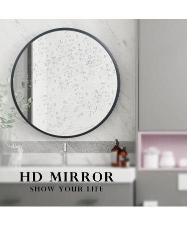 SDK Round Bathroom Mirror Cabinet - Black 50CM: Wall Storage & Medicine Cabinet with Slow-Close Wooden Frame - 3 Level Organization - Buy Online on GoSupps.com