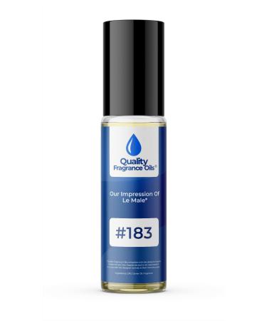 Quality Fragrance Oils' Impression #183 Inspired by Le Male for Men (10ml Roll On) Le Male for Men Impression #183 0.34 Fl Oz (Pack of 1)