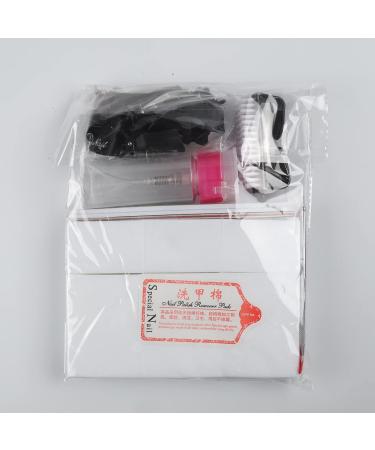 Fandamei Nail Polish Remover Tools Set | Gel Nail Clips Cotton Pads Stainless Steel Shaver Nail File Brush & 100ml Pump Bottle - Buy Online on GoSupps.com