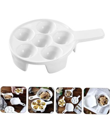 MAGICLULU Snail Plate 2 Pcs Baked Snails France Ceramics White Ceramic Snail Dish 21X16.4CMx2pcs Whitex2pcs - Buy Online on GoSupps.com