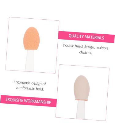 NOLITOY 200 pcs Professional Applicator Double-end Double-headed Tool Dual-sides Sponge Cosmetic Makeup 6.5x1.3cmx2pcs Whitex2pcs - Buy Online on GoSupps.com