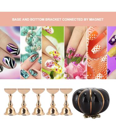 Buy Magnetic Nail Tips & Chalk Holder - Black Nail Art Display Stand for DIY Practice & Manicure | International Shipping Available - Buy Online on GoSupps.com