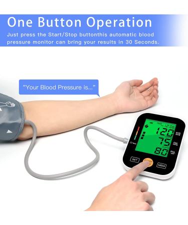 GreatPro Automatic Blood Pressure Monitor - 4.2'' Large Display, Voice Broadcast, Wide Cuff, 2 Users - Upper Arm BP Machine in Black - Buy Online on GoSupps.com